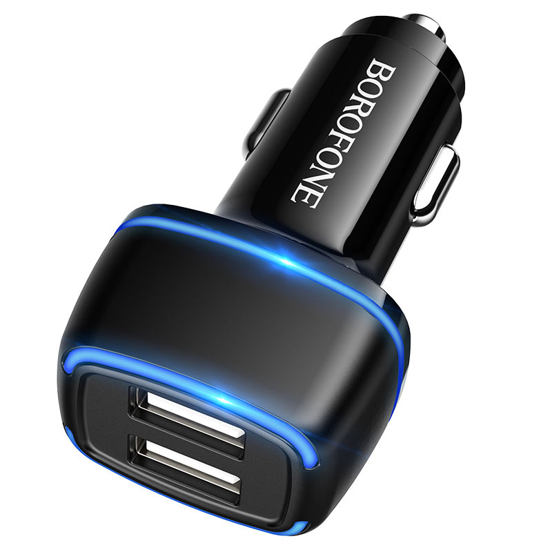 Borofone dvojitá USB nabíječka do auta - 12W