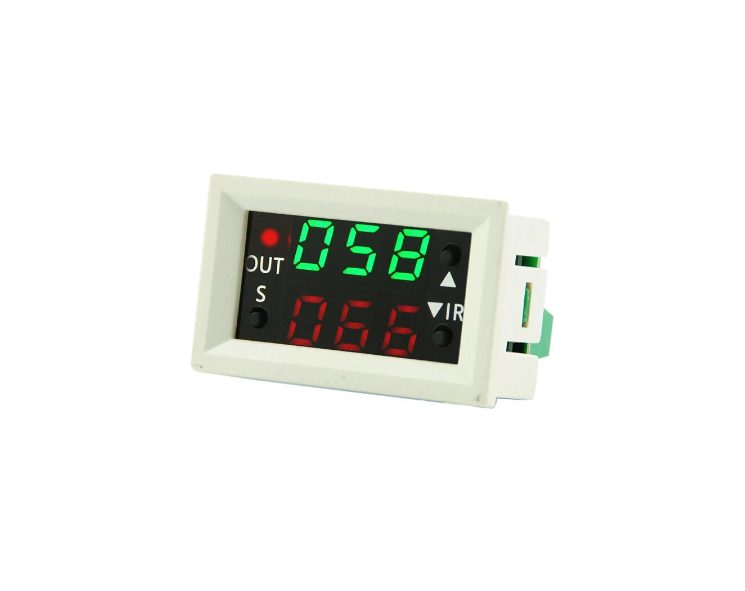 Duální časový spínač s LED displejem - Do panelu, 12V