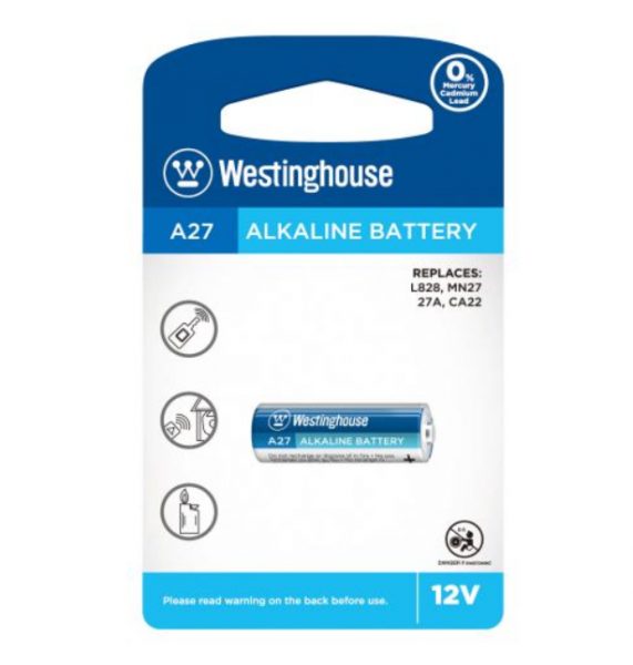 Westinghouse alkalická baterie A27 (L828, MN27, 27A, CA22) - 12V, 26mAh