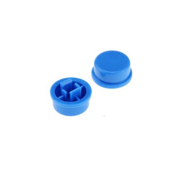 Knoflík pro mikrospínač - Modrý, 6 x 6 x 7,3 mm